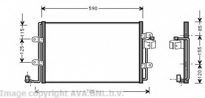 AVA QUALITY COOLING vw5176 -  Конденсатор, кондиционер